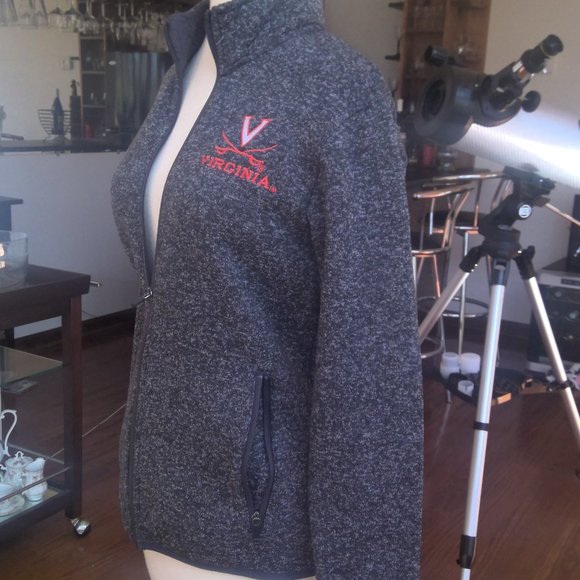 CHAMPION UNIVERSITY OF VA ZIPPERED JACKET WITH POCKETS-SIZE SMALL - Picture 11 of 13